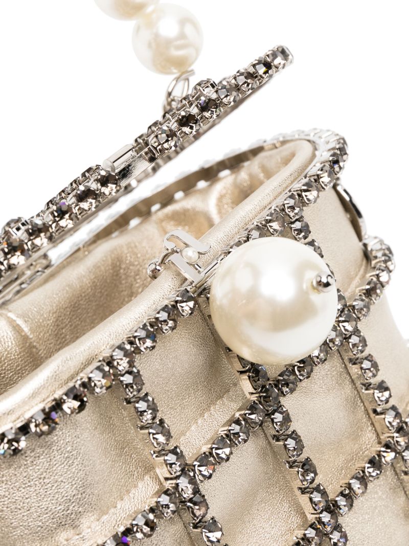 White Holli Crystal-embellished Tote Bag