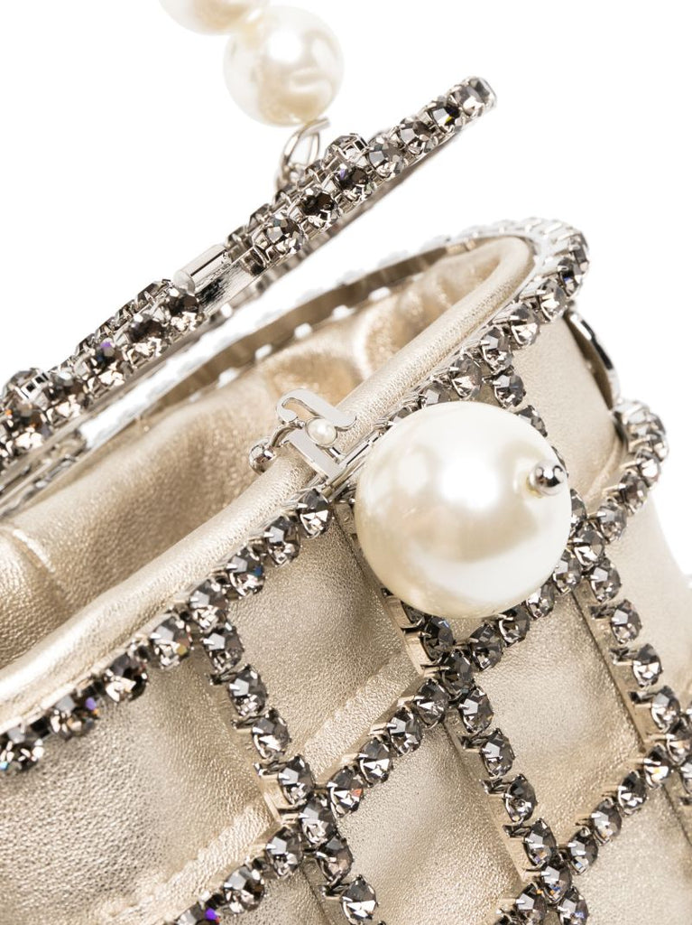 White Holli Crystal-embellished Tote Bag
