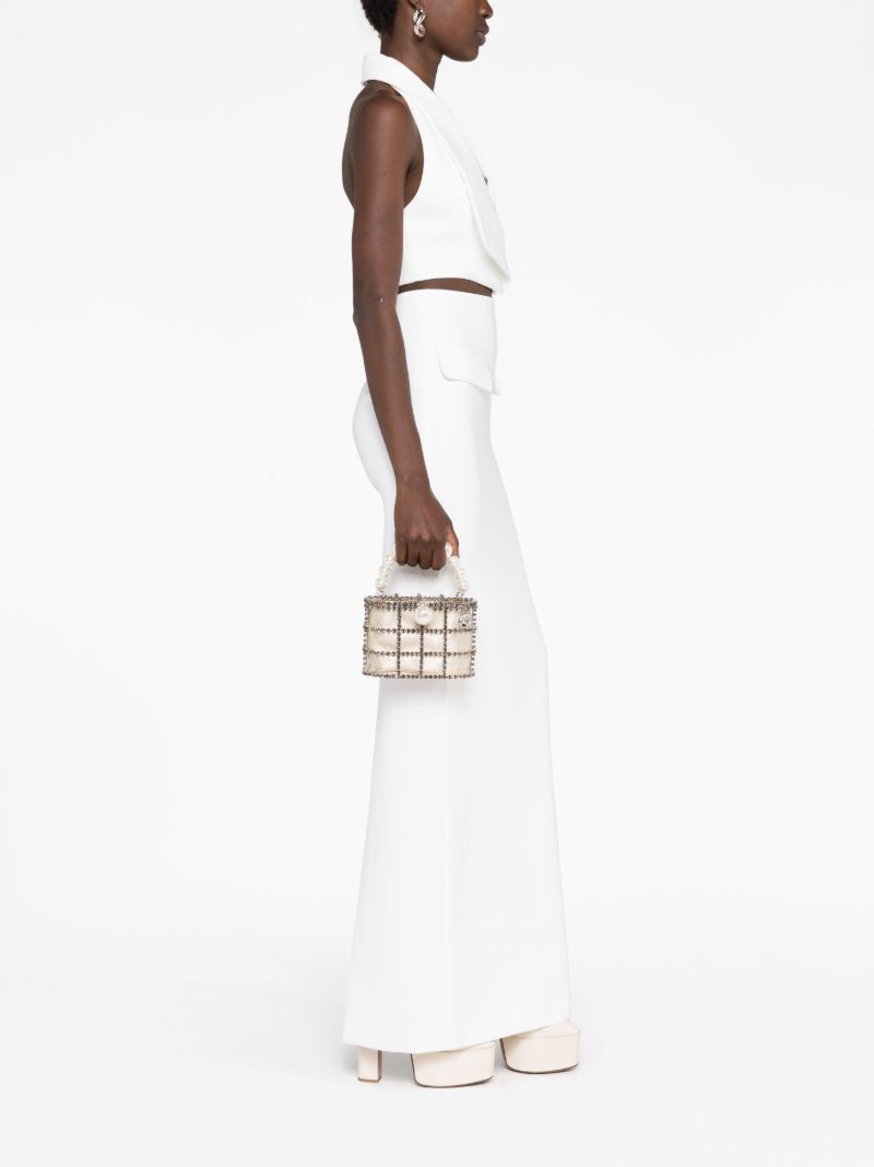 White Holli Crystal-embellished Tote Bag