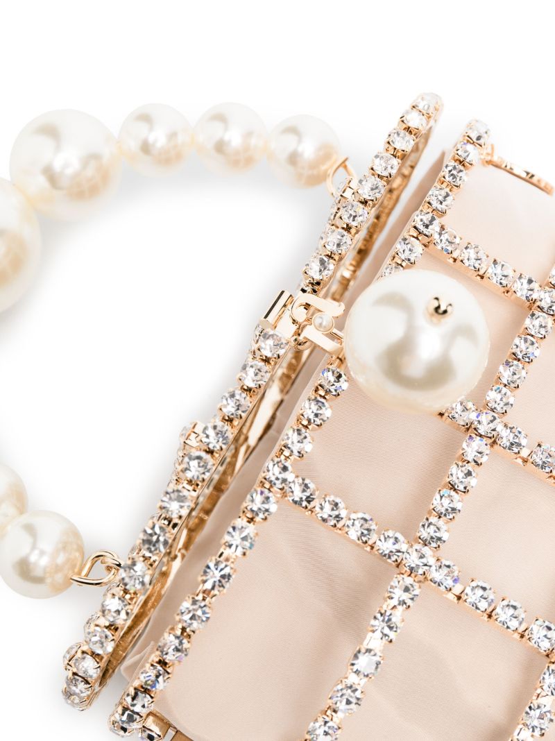 Neutral Holli Embellished Top Handle Bag