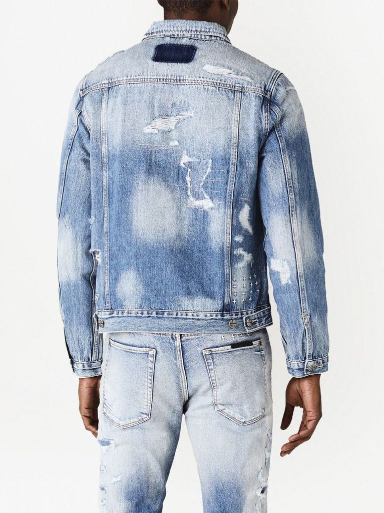 Blue Tektonik Distressed Denim Jacket
