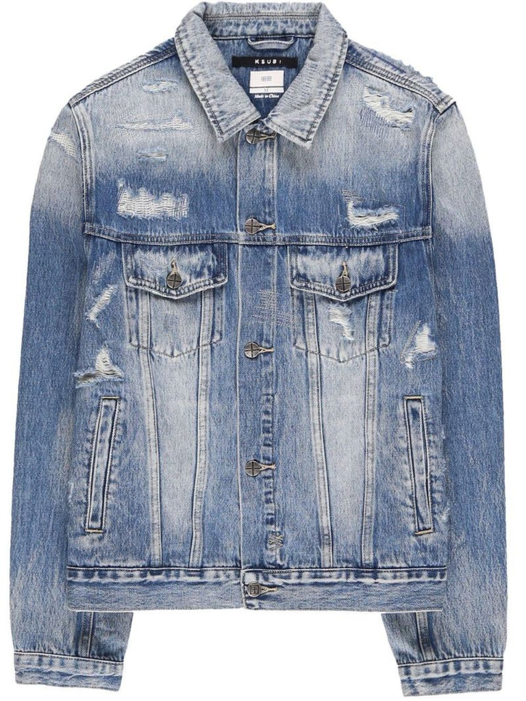 Blue Tektonik Distressed Denim Jacket