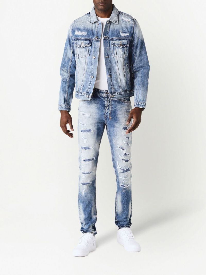 Blue Tektonik Distressed Denim Jacket