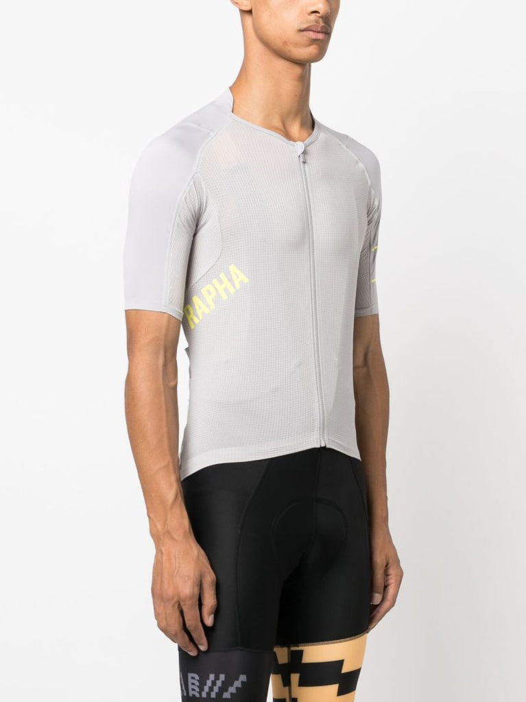 Grey Pro Team Training Cycling Jersey Top