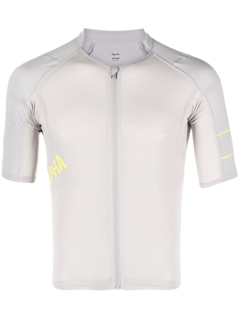 Grey Pro Team Training Cycling Jersey Top