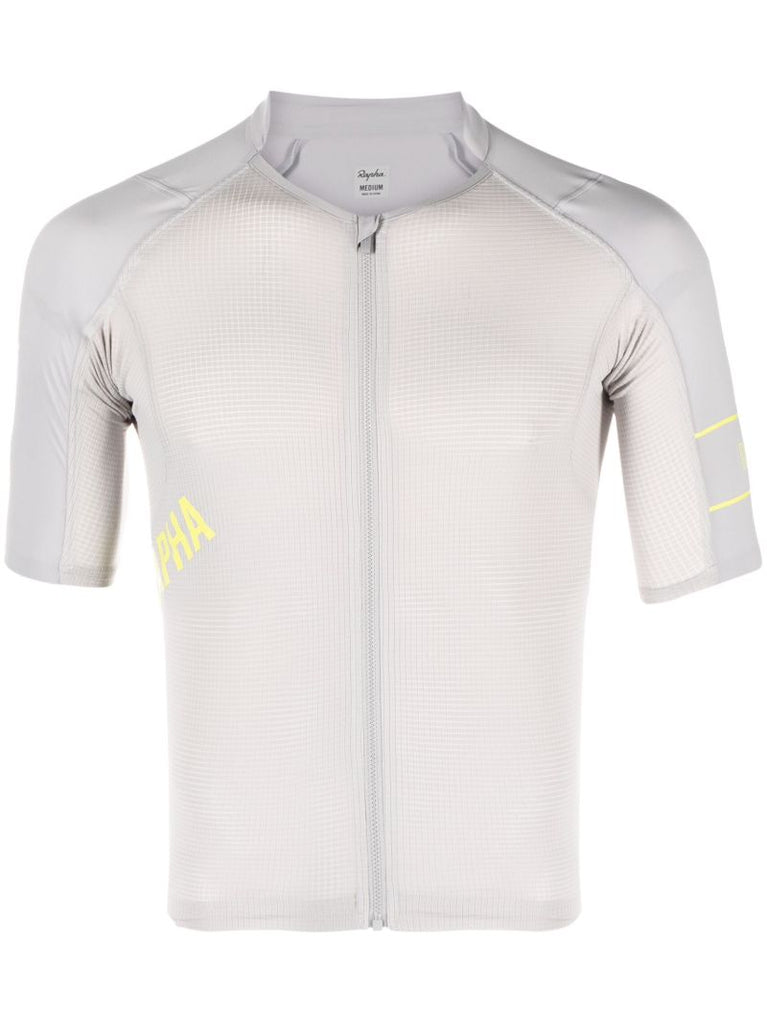 Grey Pro Team Training Cycling Jersey Top