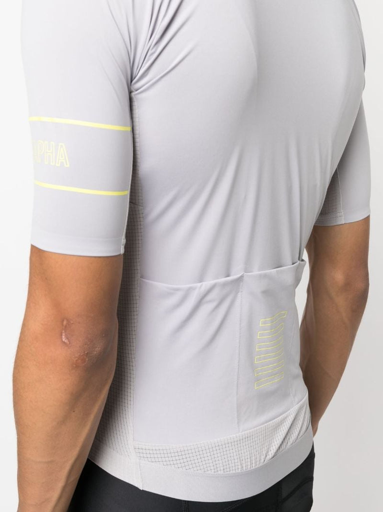 Grey Pro Team Training Cycling Jersey Top