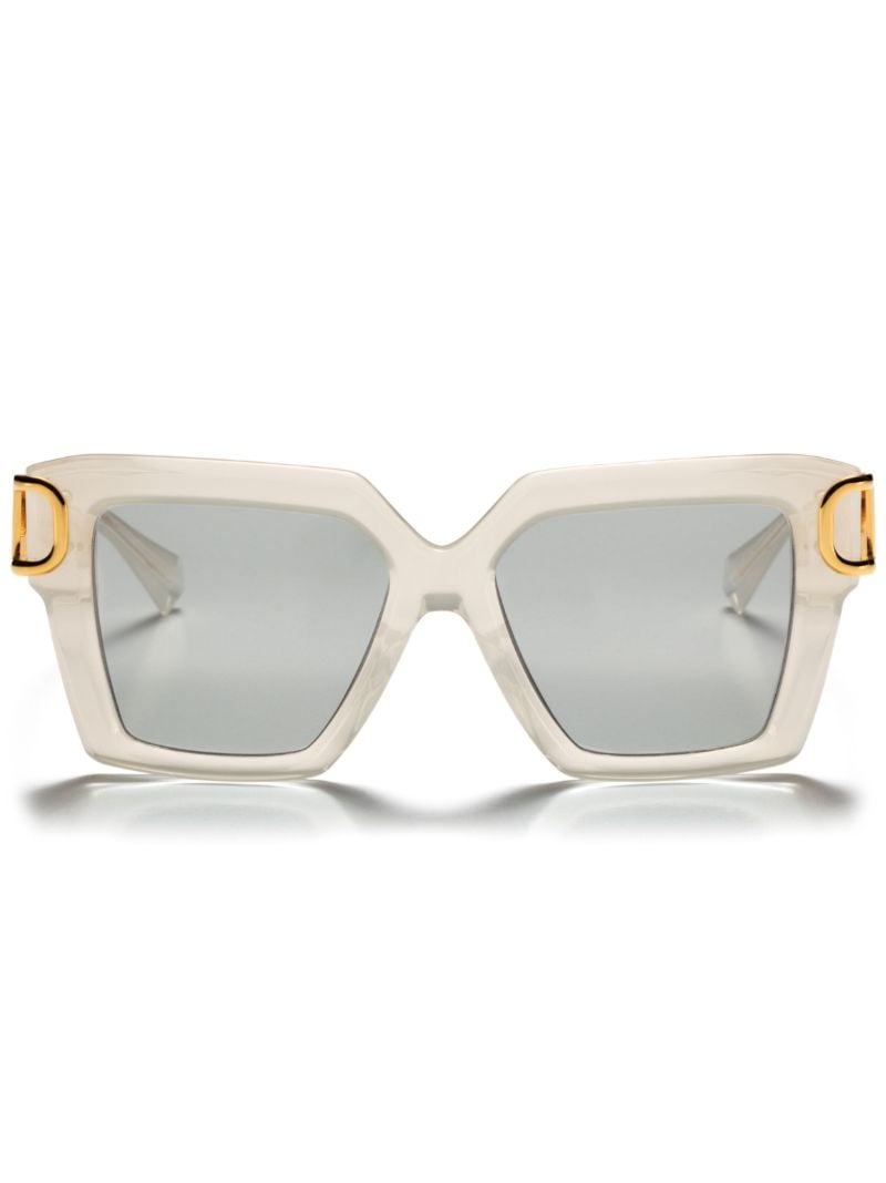 White Vlogo Square-frame Sunglasses