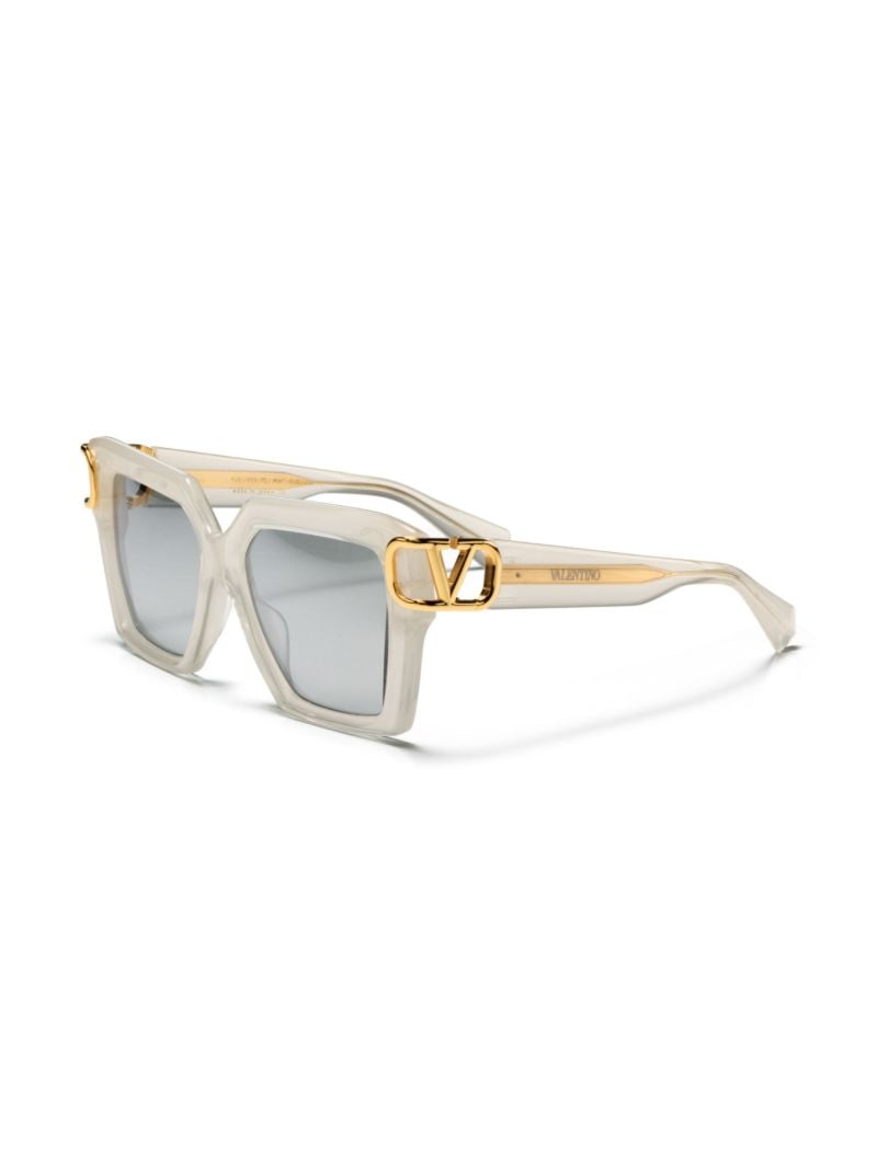 White Vlogo Square-frame Sunglasses