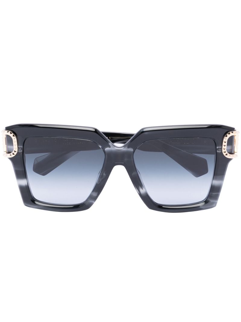 Black V-uno Oversized Sunglasses