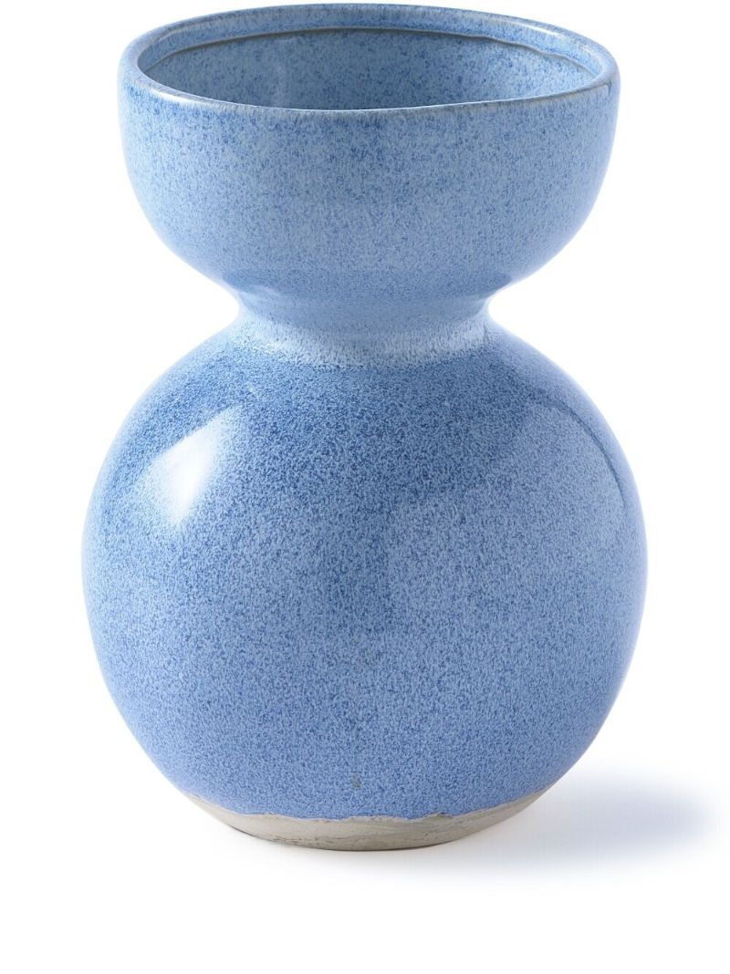 Light Blue Polspotten Boolb Large Vase
