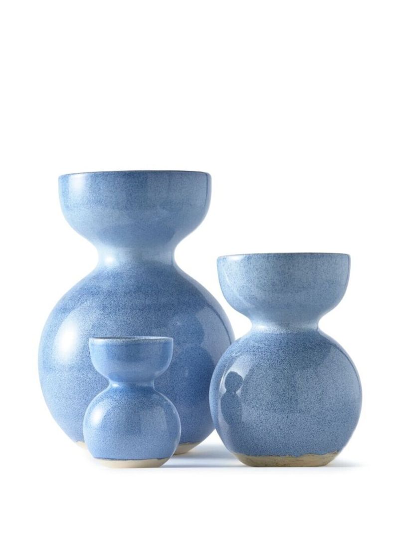 Light Blue Polspotten Boolb Large Vase