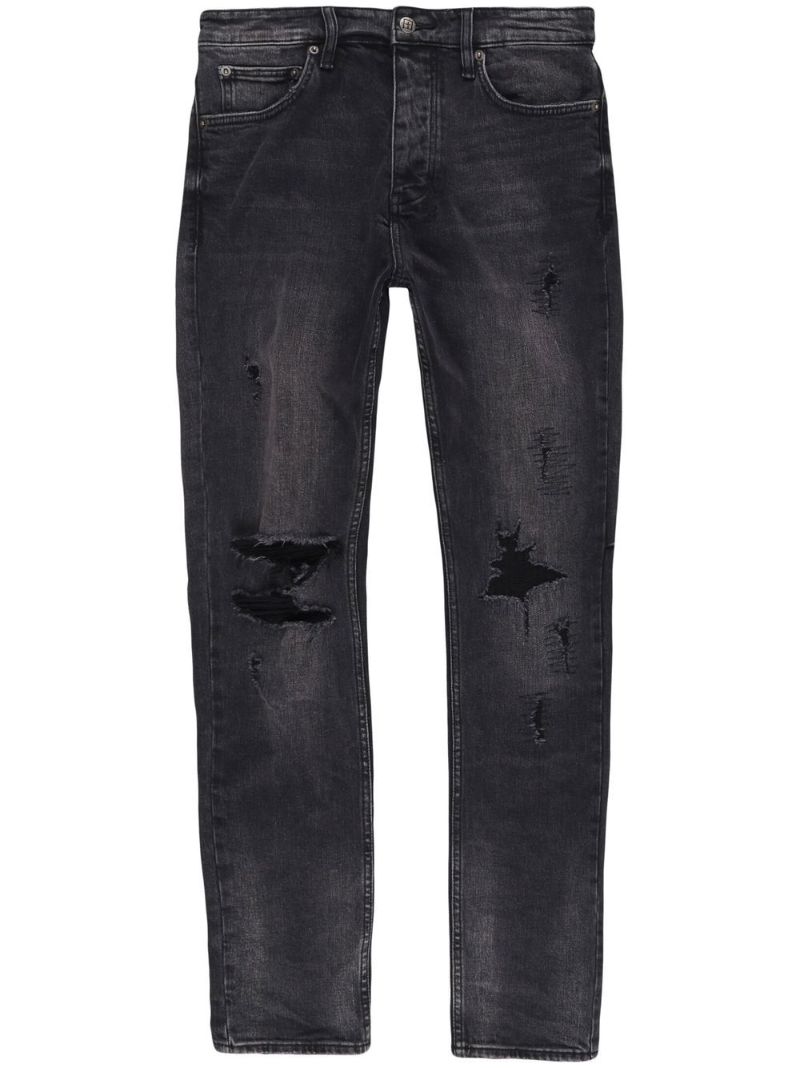Black Ripped Slim Fit Jeans