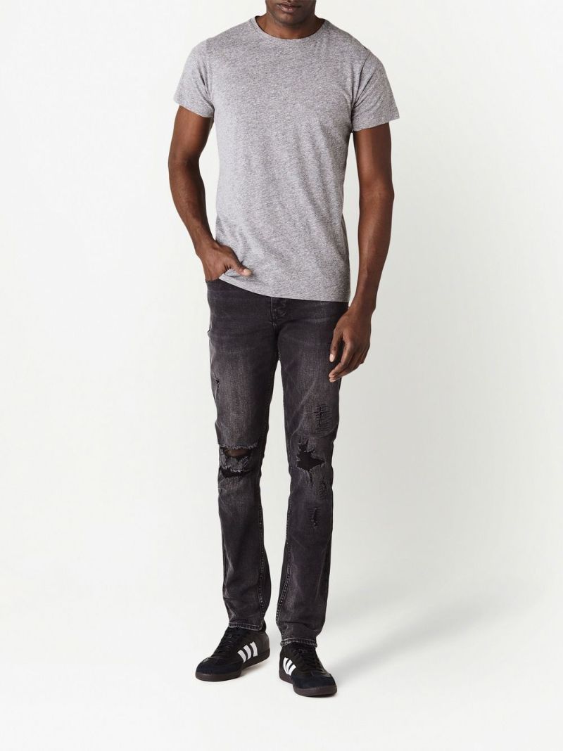 Black Ripped Slim Fit Jeans