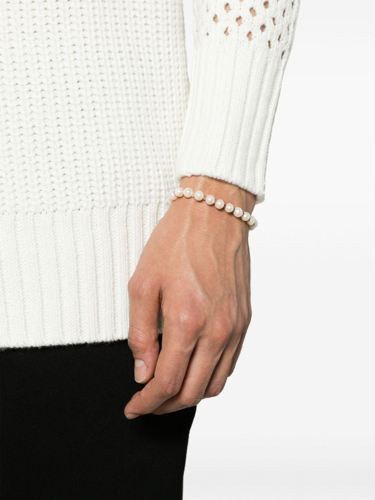 Sterling Silver Pearl and Crystal Bracelet