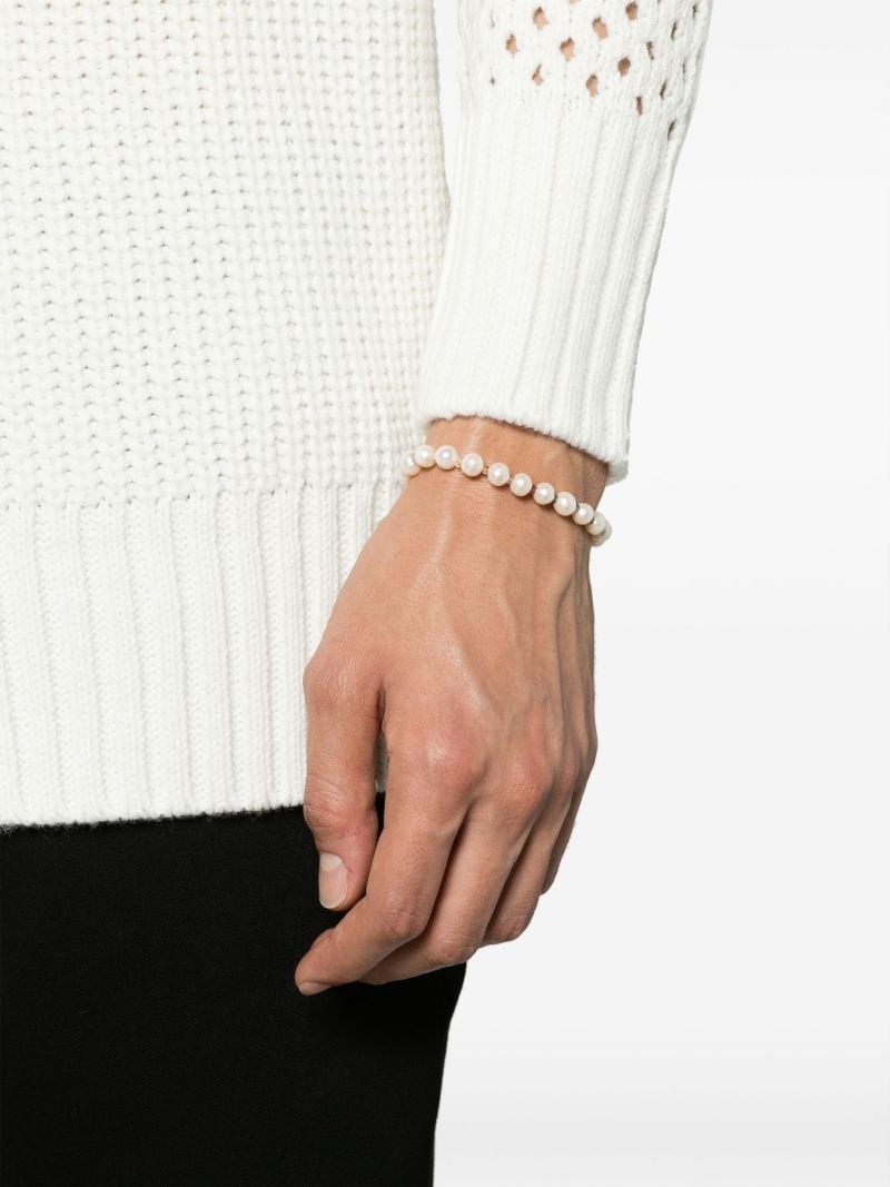 Sterling Silver Pearl and Crystal Bracelet