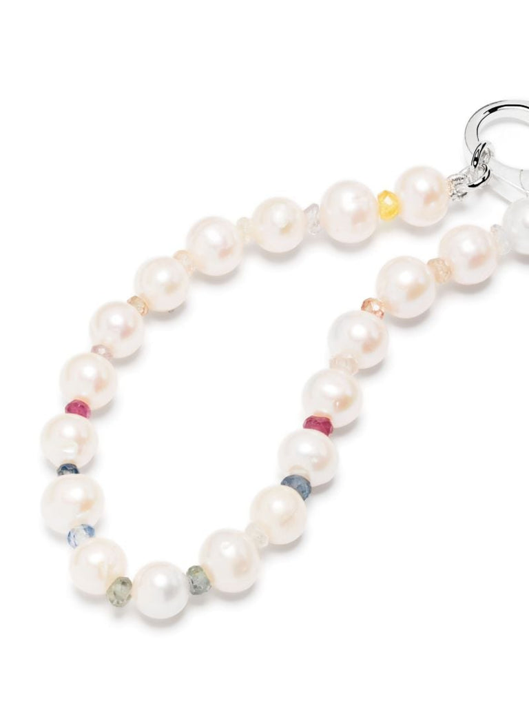 Sterling Silver Pearl and Crystal Bracelet