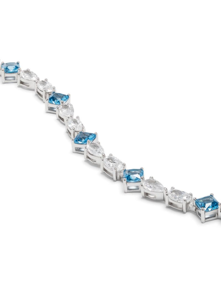 Sterling Silver Glass-stones Bracelet