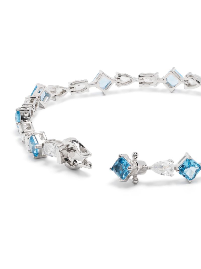 Sterling Silver Glass-stones Bracelet