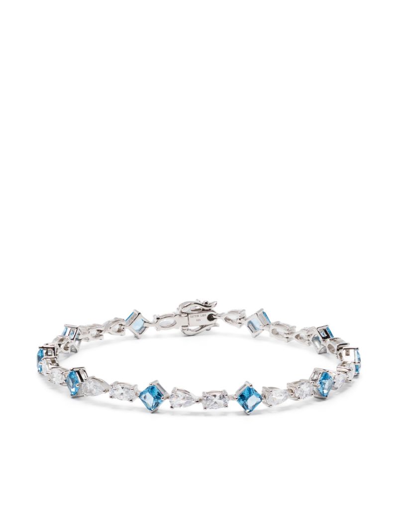 Sterling Silver Glass-stones Bracelet