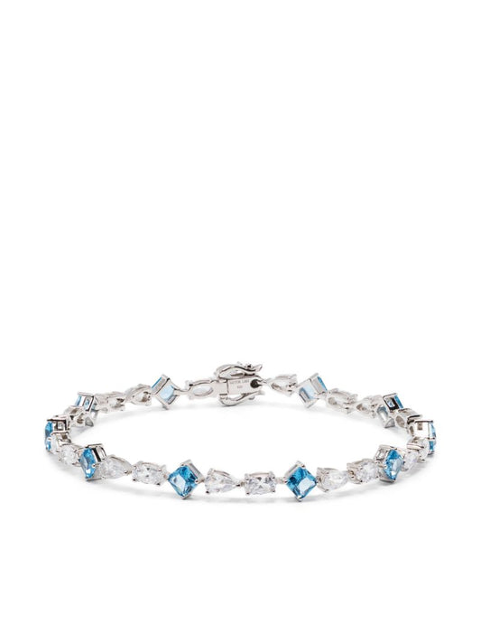 Sterling Silver Glass-stones Bracelet