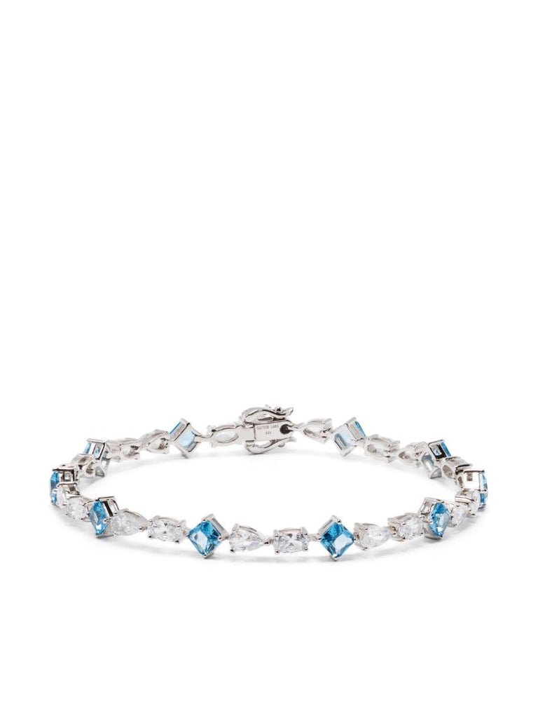Sterling Silver Glass-stones Bracelet