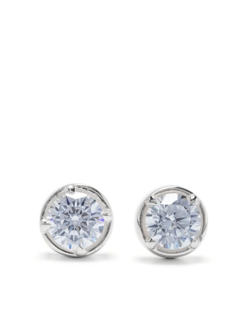 Sterling Silver Crystal Stud Earrings