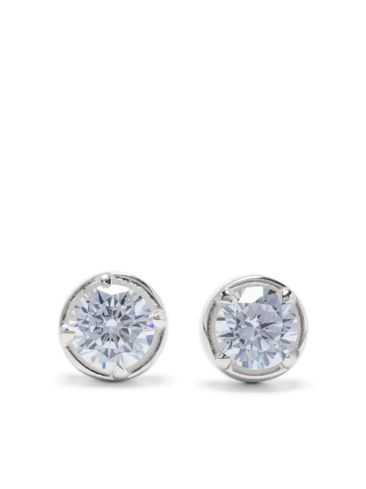 Sterling Silver Crystal Stud Earrings