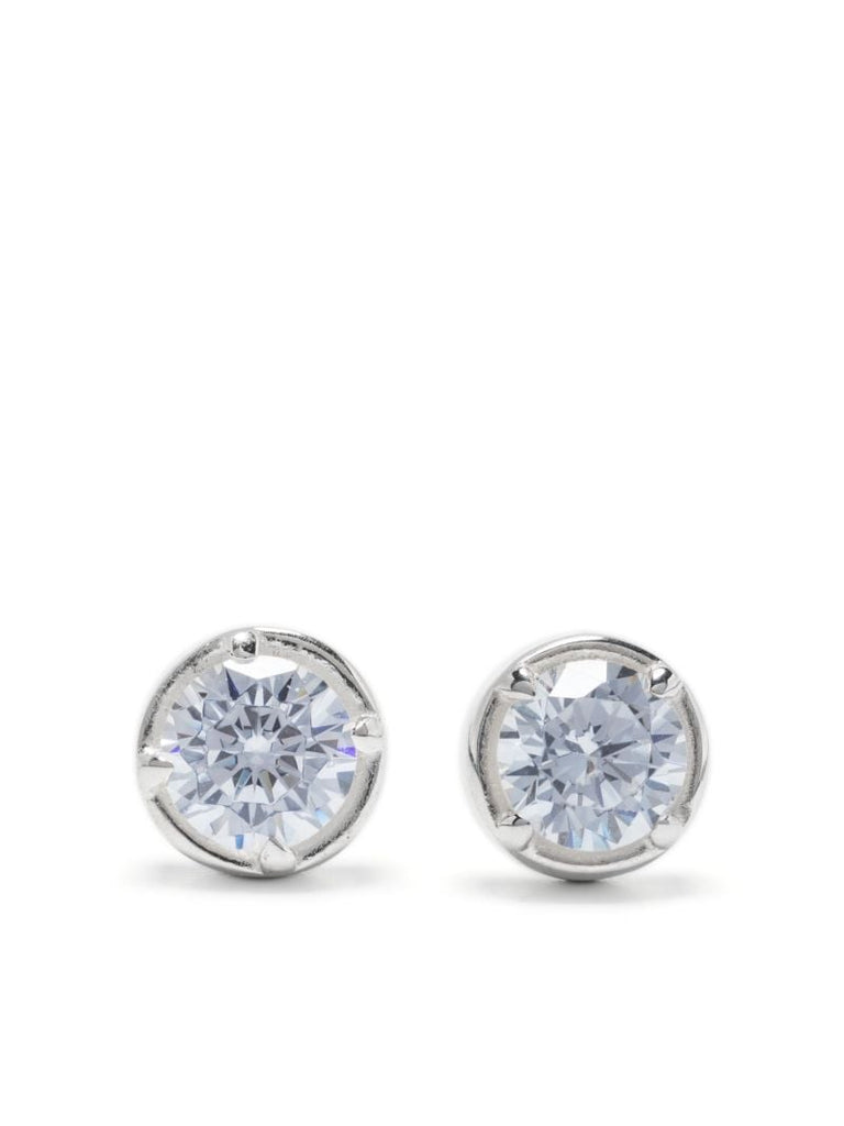 Sterling Silver Crystal Stud Earrings