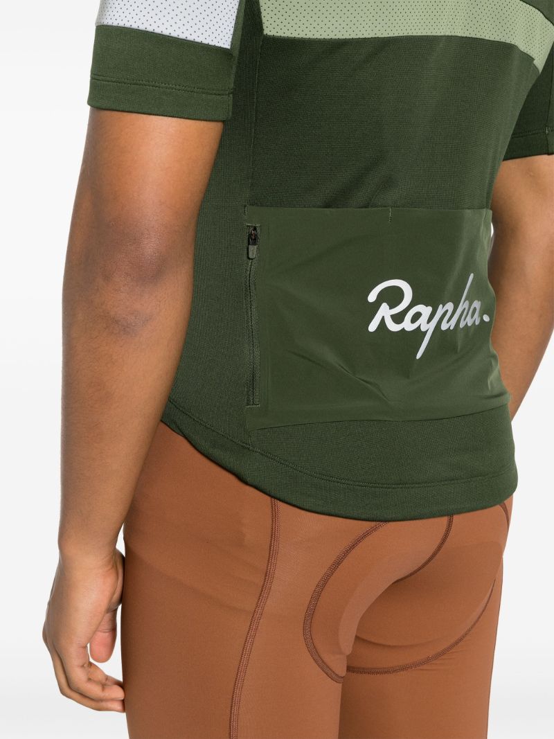 Green Brevet Stripe Jersey Top