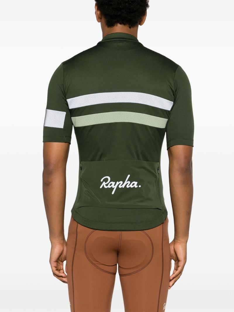Green Brevet Stripe Jersey Top