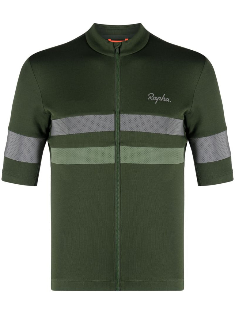 Green Brevet Stripe Jersey Top