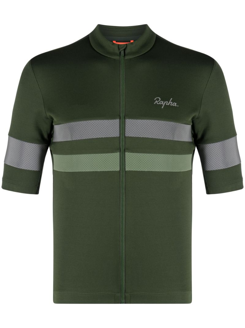 Green Brevet Stripe Jersey Top