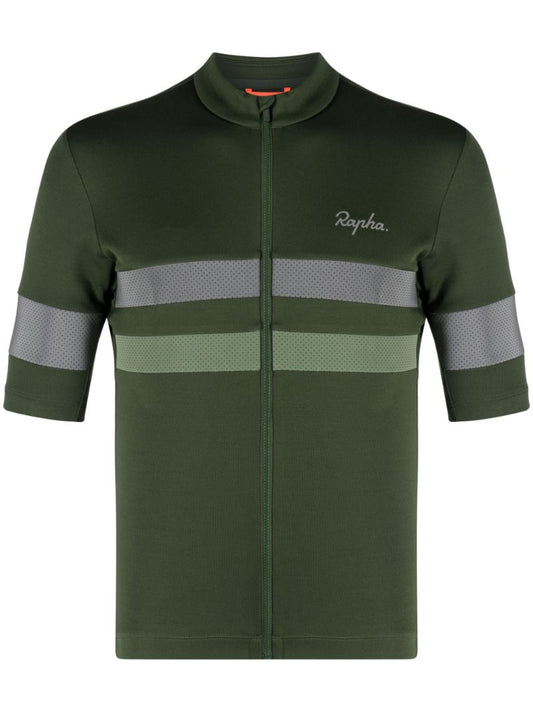 Green Brevet Stripe Jersey Top