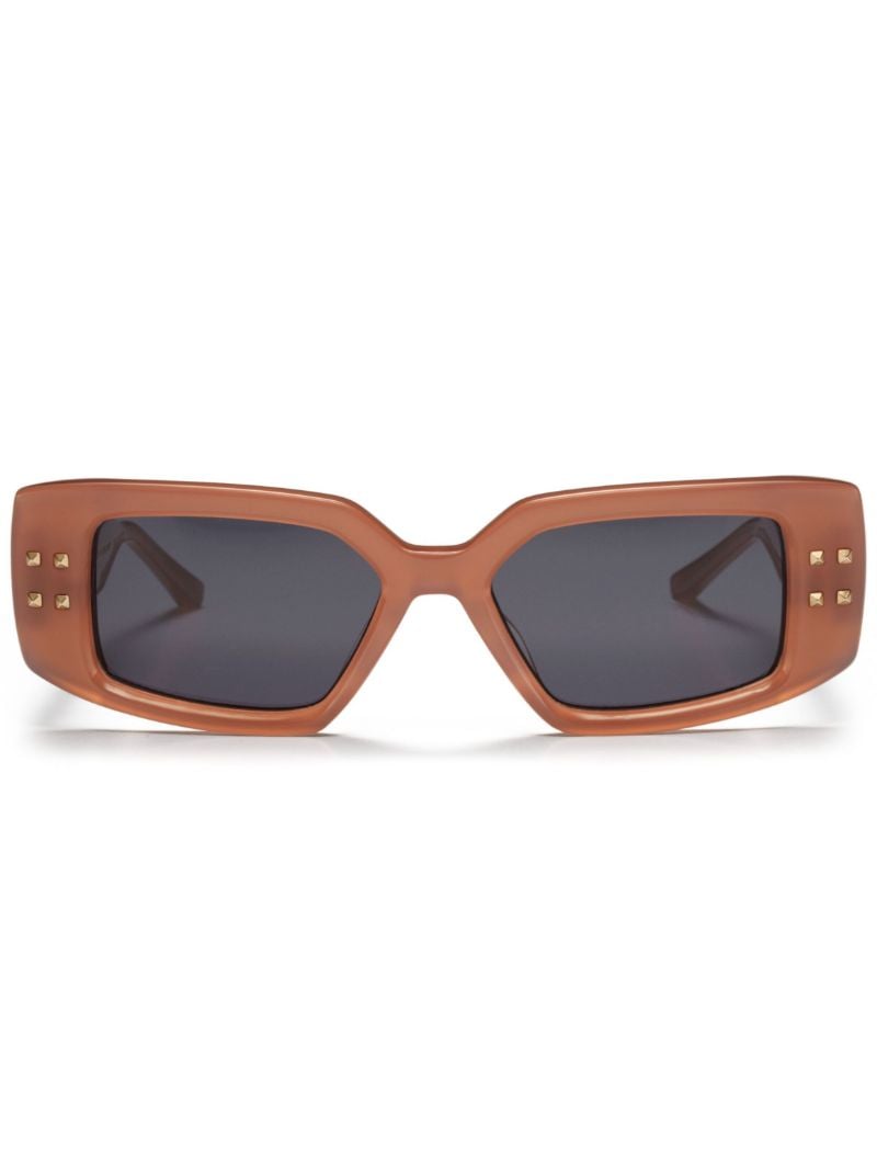 Brown Rockstud-embellishment Sunglasses