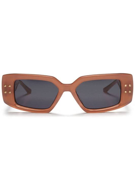 Brown Rockstud-embellishment Sunglasses