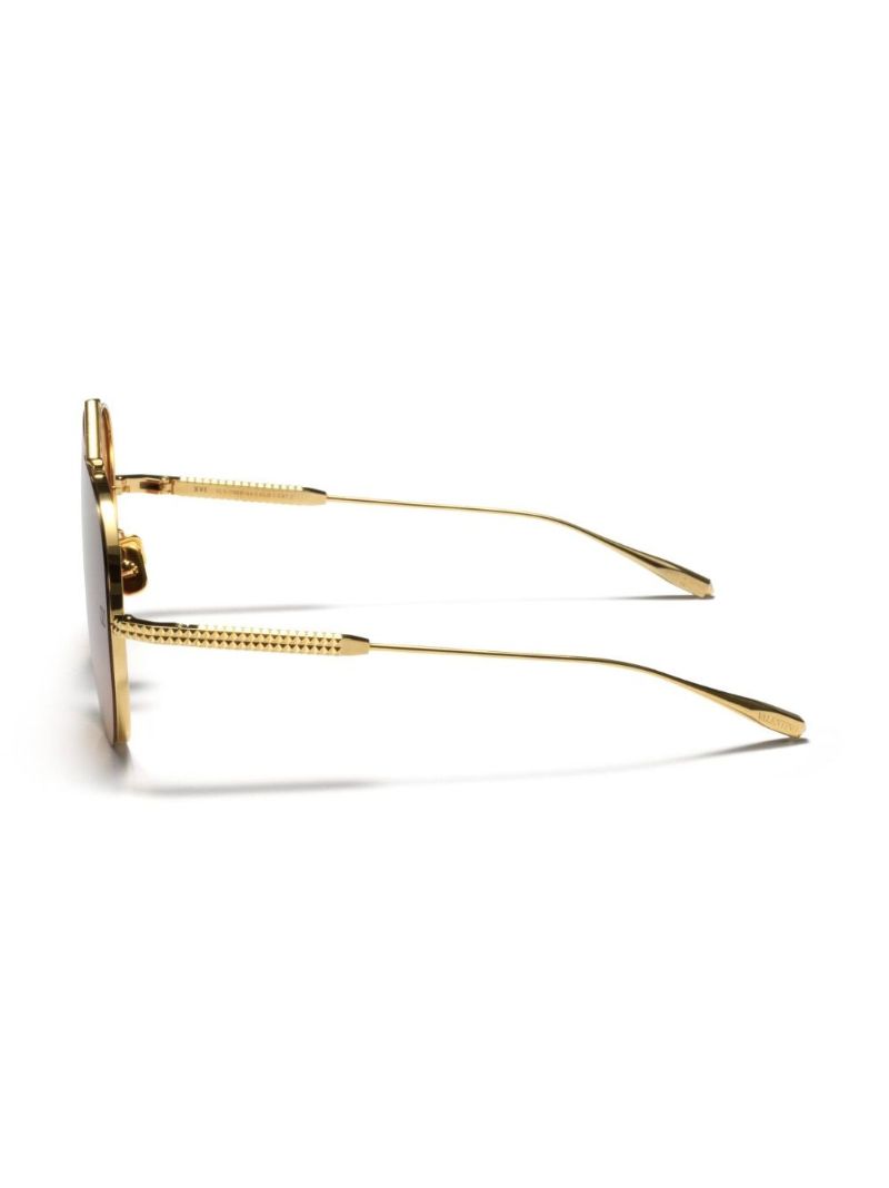 Gold-tone Rockstud Pilot-style Sunglasses