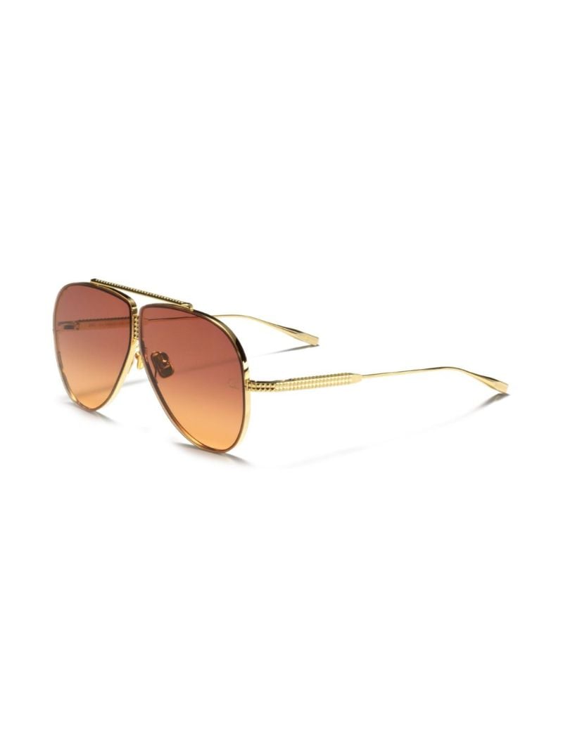 Gold-tone Rockstud Pilot-style Sunglasses