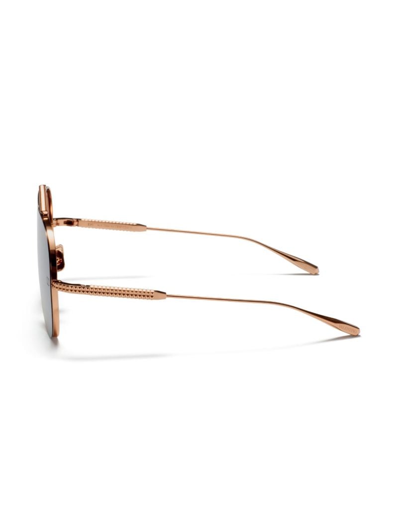 Rose-gold Pilot-frame Sunglasses