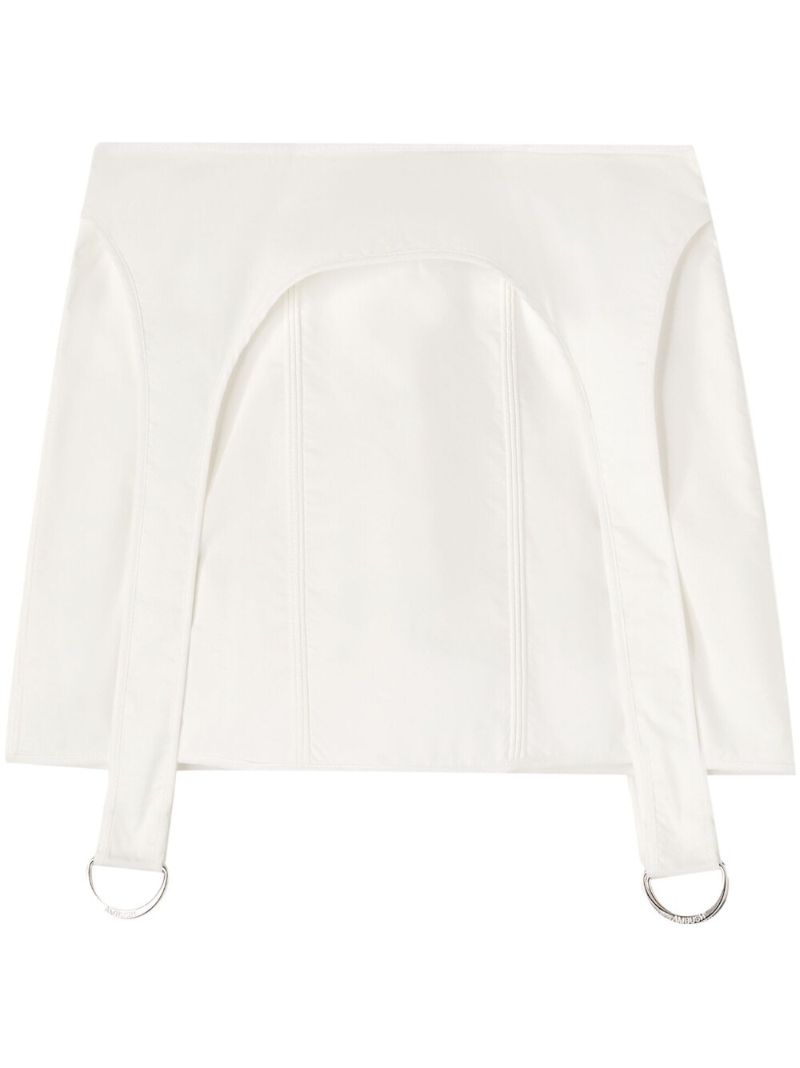 White Cotton Mini Skirt