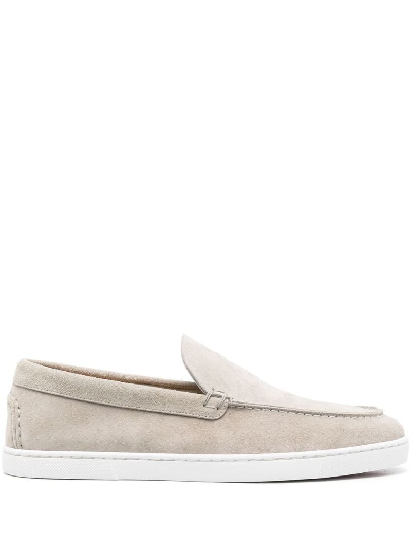 Neutral Almond-toe Suede Loafers
