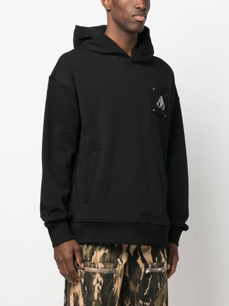 Black Brooklyn Cotton Hoodie