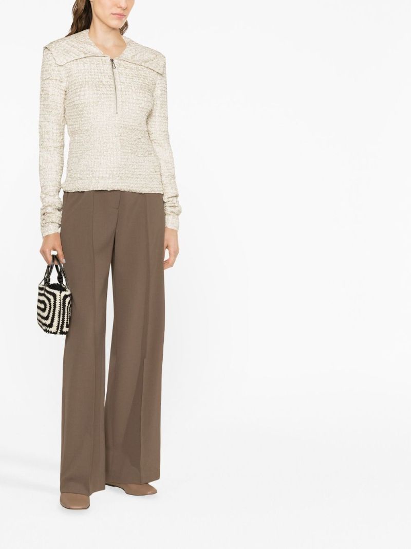 Neutral Leiko Ribbon Top