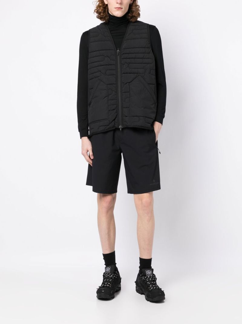 Black Ripstop Logo Print Swim Shorts