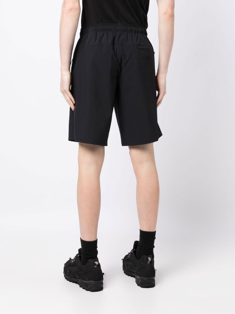 Black Ripstop Logo Print Swim Shorts