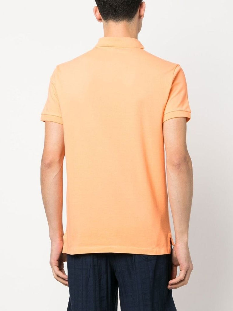 Orange Cotton Polo Bear Polo Shirt