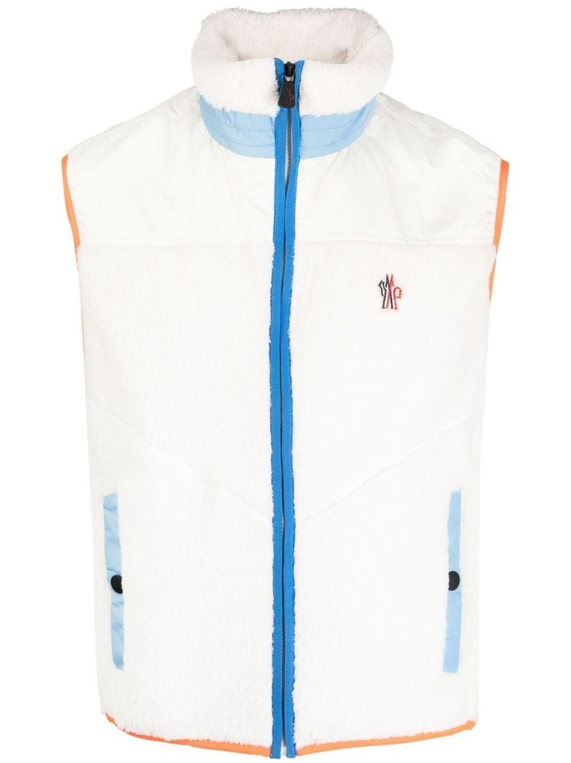 White Reversible Fleece Gilet