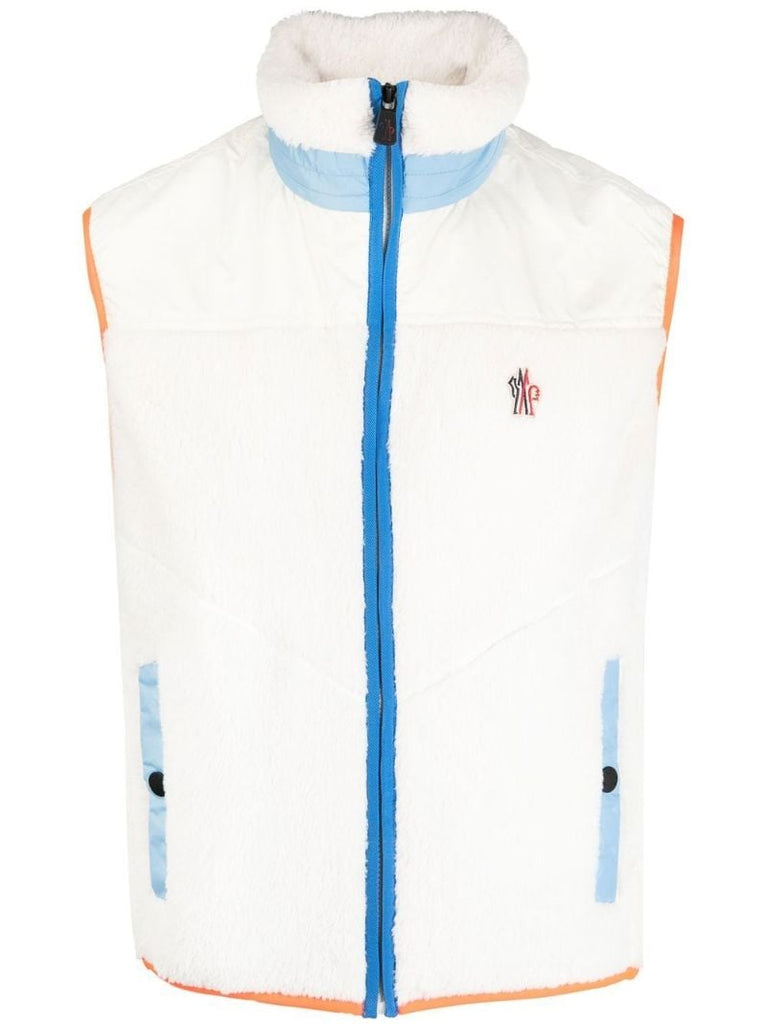 White Reversible Fleece Gilet