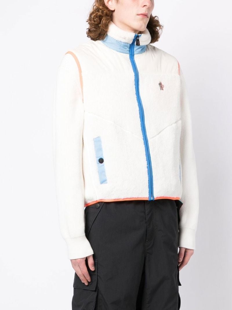 White Reversible Fleece Gilet
