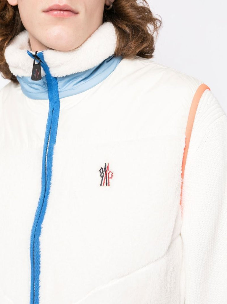 White Reversible Fleece Gilet